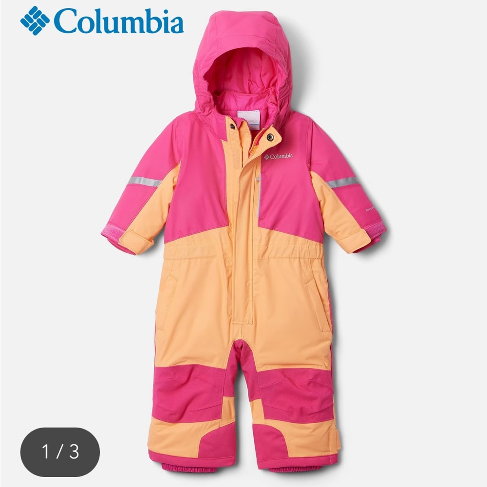 Columbia Pink and Orange Kids Snowsuit
